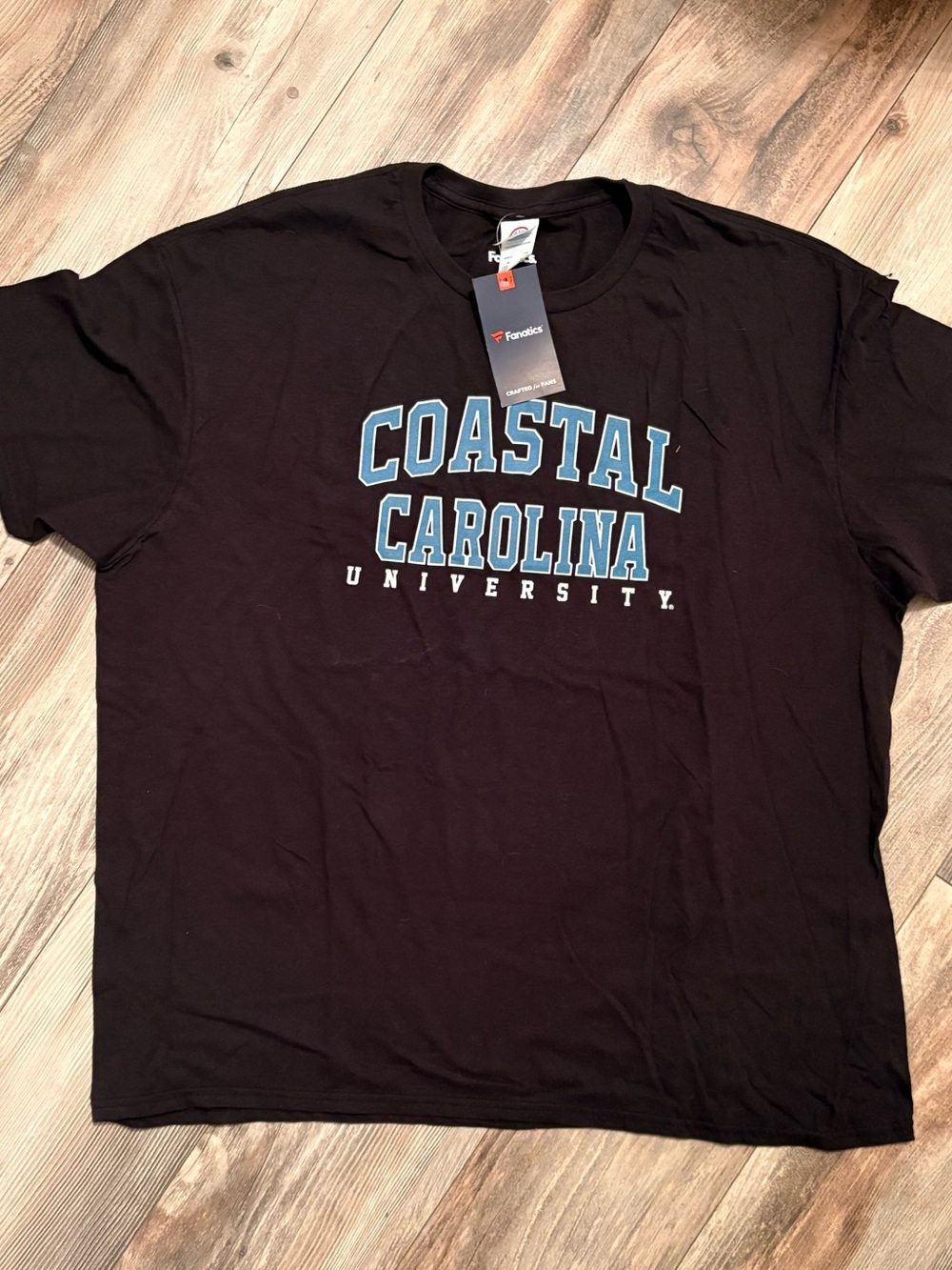Fanatics Coastal Carolina University Black Tee with Teal Print